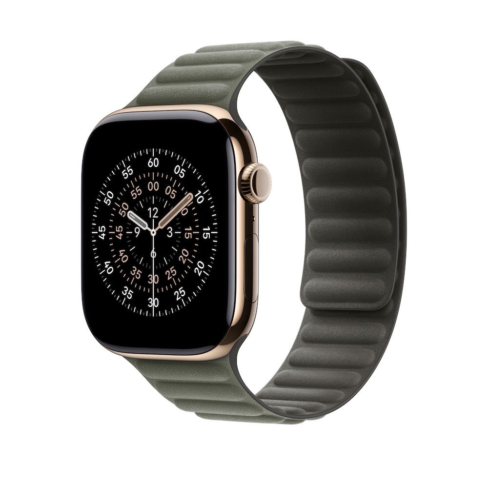 Apple Armband mit Magnetverschluss, Silbergrau, 46mm, M/L (165-205 mm Umfang)