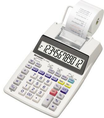 Sharp Tischrechner EL-1750V 12stell r/s Druck optional Netzadapter