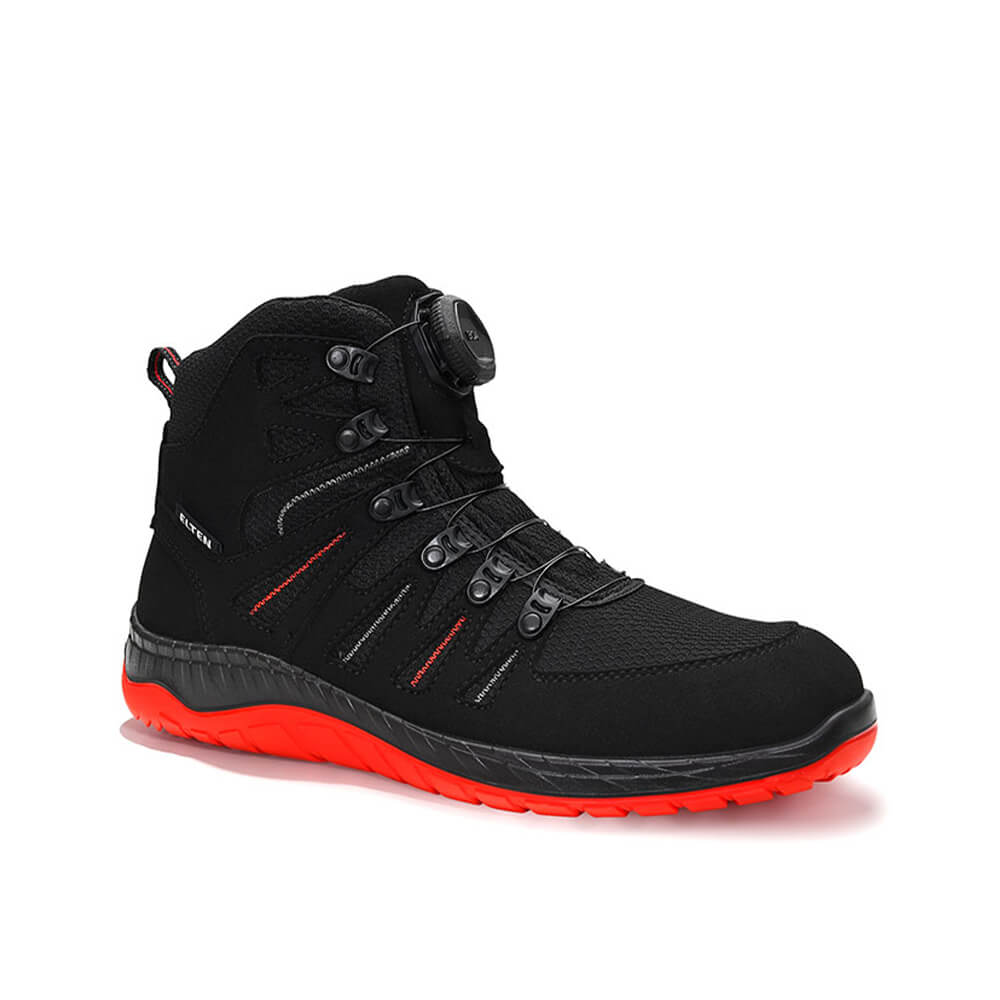 ELTEN Sicherheitsstiefel MADDOX BOA BLACK-RED MID ESD S3 (769151)