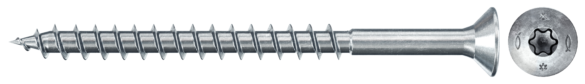 fischer PowerFast FPF II CTP 3,0 x 35 BC 200 Senkkopf mit Innenstern TX Teilgewinde galvanisch verzinkt, blau passiviert