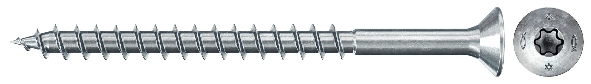 fischer PowerFast FPF II CTP 3,0 x 40 BC 500 Senkkopf mit Innenstern TX Teilgewinde galvanisch verzinkt, blau passiviert