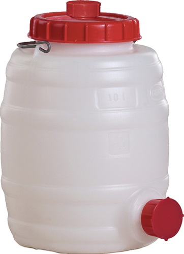 Fass 10l PE weiß 1 Tragebügel Einfüllöffnung-D.120mm GRAF