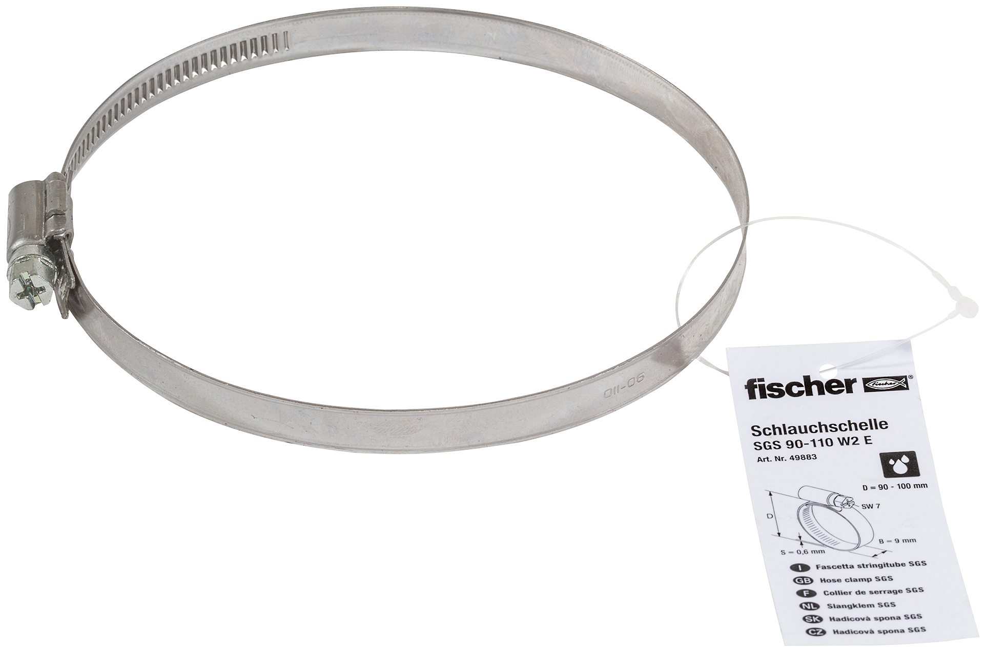 fischer Schlauchschelle SGS 90 - 110 W2 Einzelpreisauszeichnung