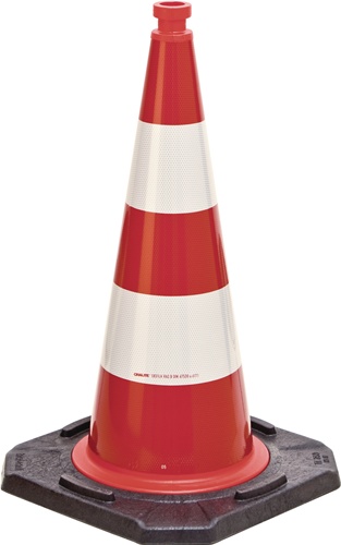 Leitkegel TL BAST geprüft, 2 Streifen