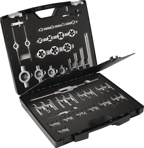 TECWERK Gewindeschneidzeugsatz M3-M20 54tlg.HSS Ku.-Kass.