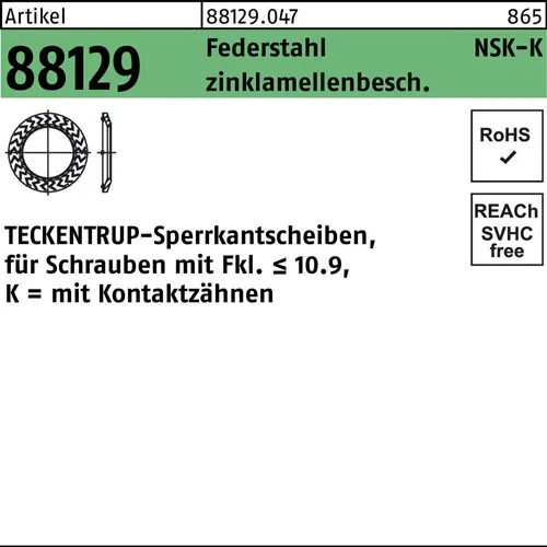 Sperrkantscheibe R 88129 NSK-K 5 Federstahl zinklamellenb. 1000St. TECKENTRUP