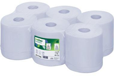 Satino Handtuchrolle 317700 20x25cm 150m 2lg blau geprägt 6 St./Pack