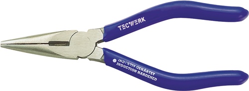 TECWERK Flachrundzange L.160mm flach-rund ger.pol.Ku.-Überzug