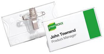 DURABLE Namensschild 812119 75x40mm Acryl tr 25 St./Pack.