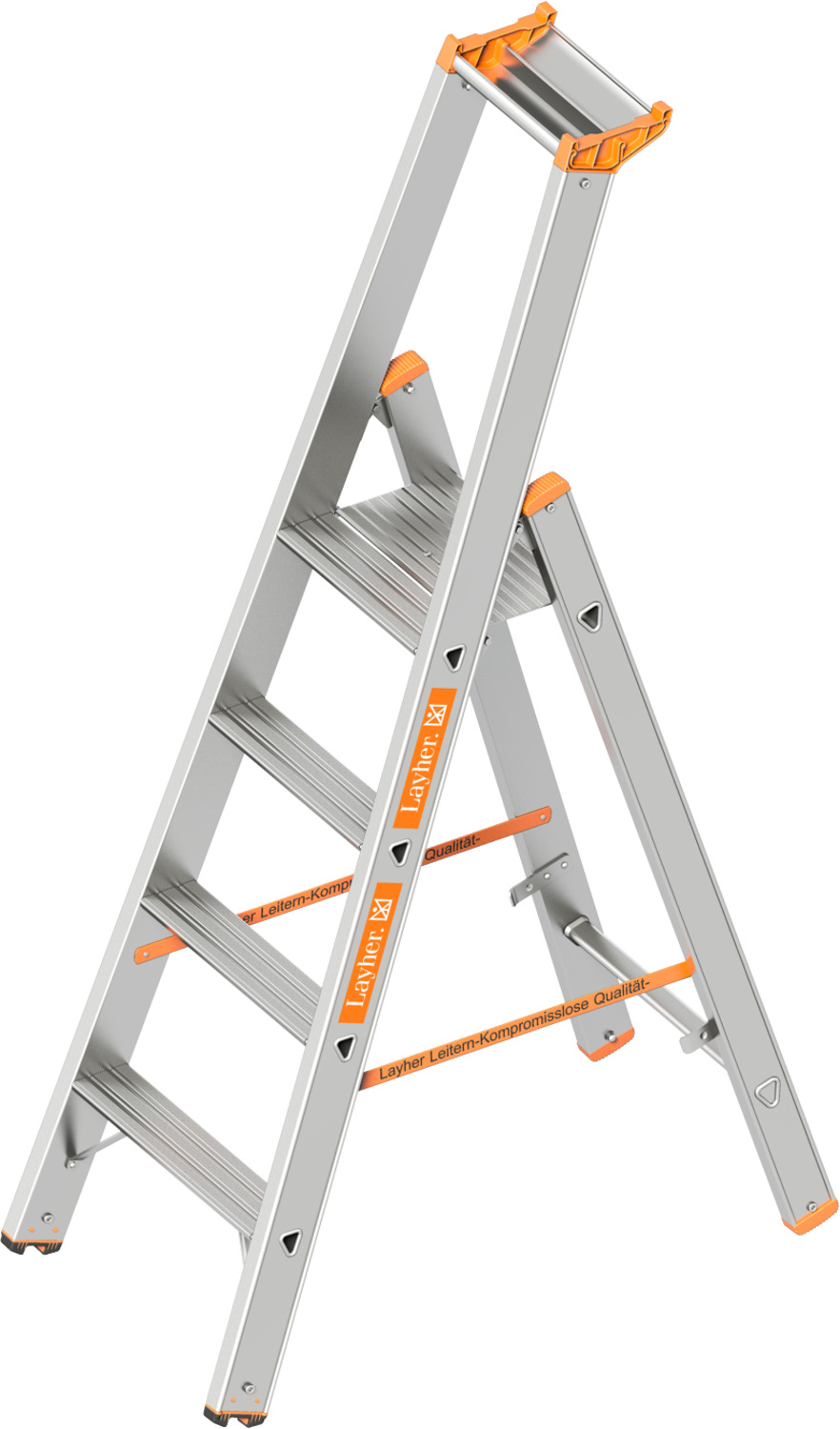 Layher Stufenstehleiter einseitig begehbar TOPIC 1064 4 Stufen