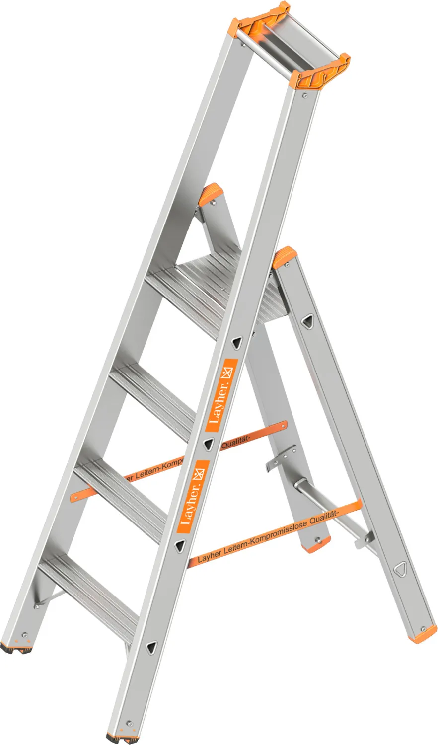 Layher Stufenstehleiter einseitig begehbar TOPIC 1064 4 Stufen