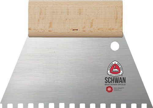 Kleberspachtel L.180mm B.180mm Zahn C2 Kastenzahnung 6x6x6mm