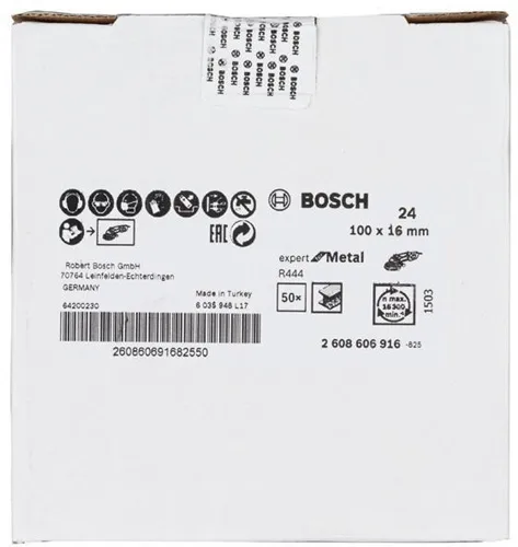 Bosch Fiberschleifscheibe EN13743 Expert for Metal D.100mm Körnung 24 Korund