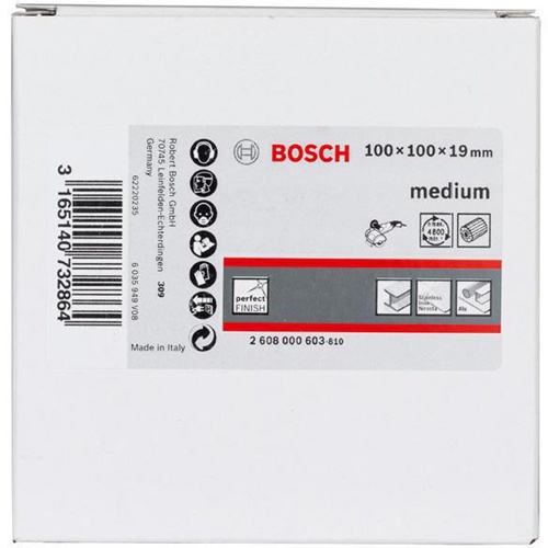 Bosch Lamellenschleifwalze DxL 100x100mm mittlere Körnung m.Vlies Spannschaft 19mm