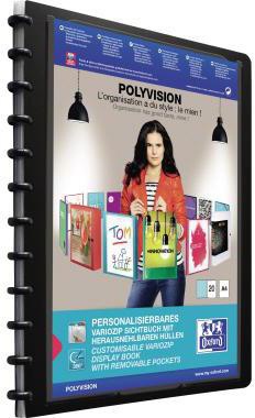 Oxford Ringmappe manageme 100421115 A4 PP vario-zipp schwarz