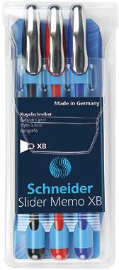 Schneider Kugelschreiber Slider Memo XB 150293 sortiert 3 St./Pack