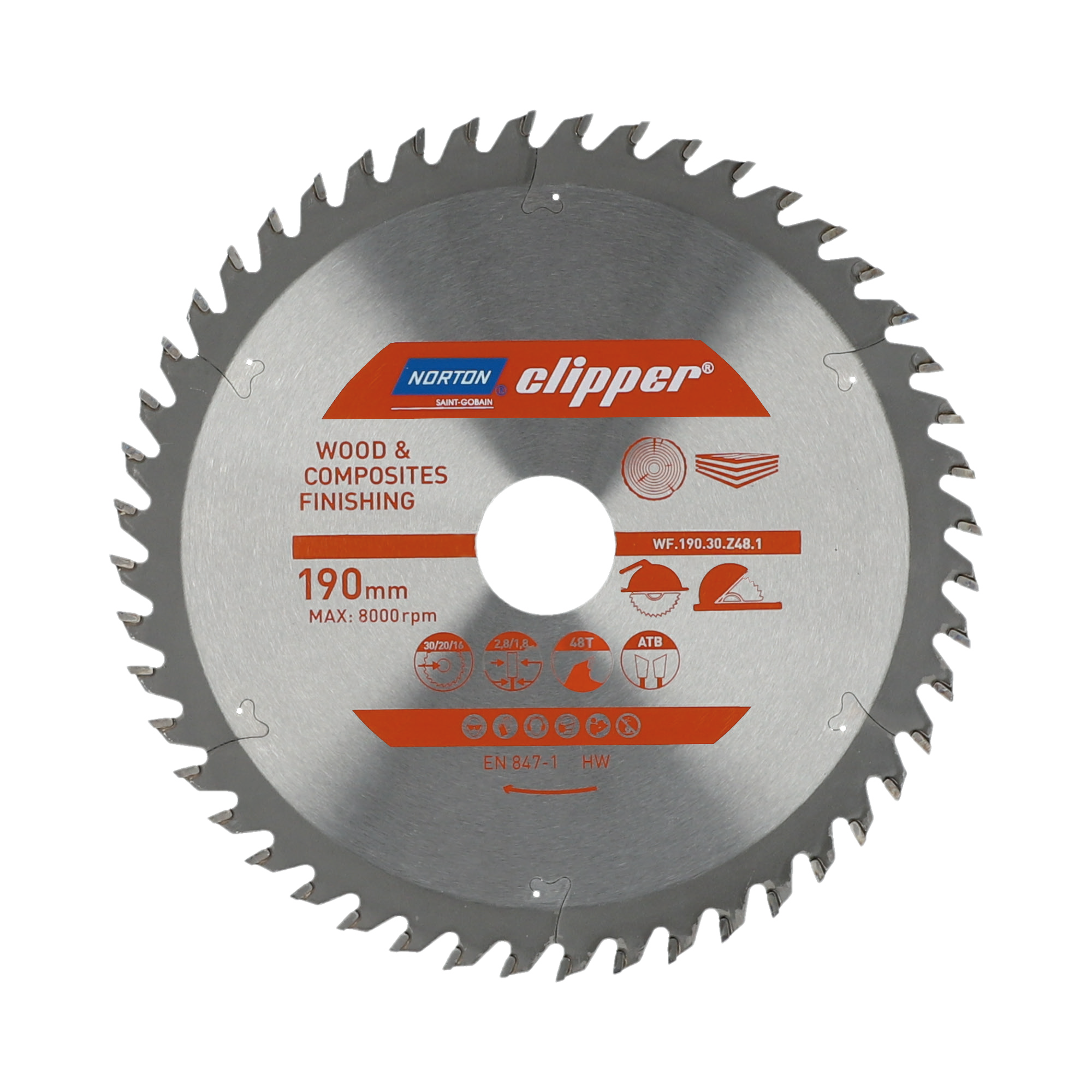 Norton Clipper Tischkreissägeblatt Pro Wood Finishing