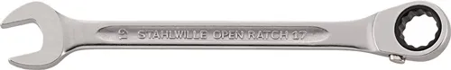 Maulringratschenschlüssel OPEN-RATCH 17 SW 19mm L.252mm umschaltbar,Rings.15Grad