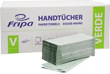 Fripa Papierhandtuch Verde 4021101 V-Falz 25x23cm gn 20x250 Bl./Pack.