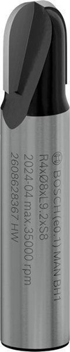 Bosch Hohlkehlfräser Arbeits-L.9,5mm D.8mm L.40mm Radius 4mm Schaft 8mm