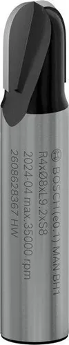 Bosch Hohlkehlfräser Arbeits-L.9,5mm D.8mm L.40mm Radius 4mm Schaft 8mm