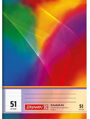 BRUNNEN Schulheft 1046901 DIN A6 24Blatt 80g liniert