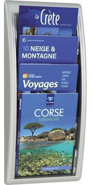 Paperflow Prospekthalter Quick Blick 4061.35 4Fächer aluminium