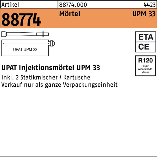 Injektionsmörtel R 88774 UPM 33-300 Mörtel 12 Stück