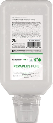 Handreinigung PEVAPLUS PURE 2l unparfümiert Softflasche PAUL VOORMANN