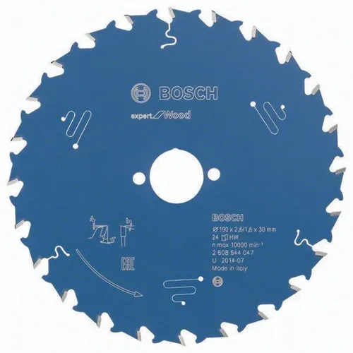 Bosch Kreissägeblatt Expert Wood AD 190mm Z.24 WZ Bohr.30mm Schnitt-B.2,6mm