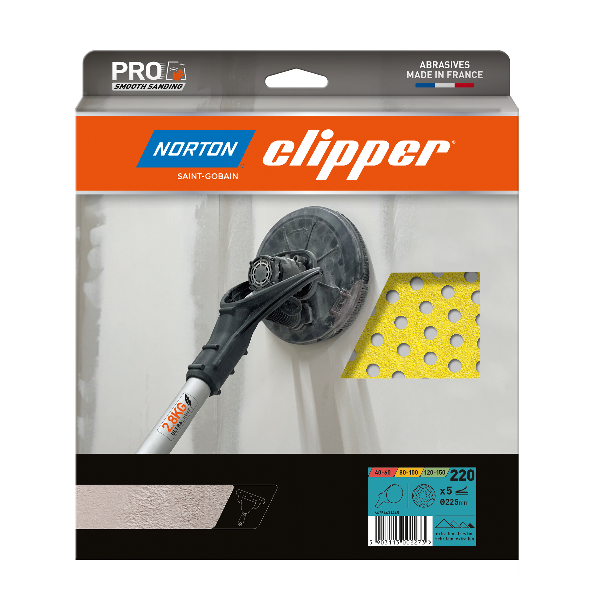 Norton Clipper Giraffenschleifscheibe Ø225 P220