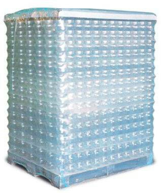 Schrumpfhaube Maße 1250+850x1300mm S.100µ LDPE transparent Seitenfalte TRANSPAK