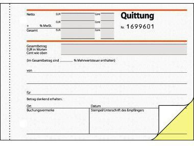SIGEL Quittung SD121 DINA6 quer sd Mp 50Blatt