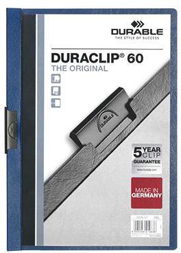 DURABLE Klemmmappe DURACLIP 60 220907 DIN A4 Hartfolie dunkelblau