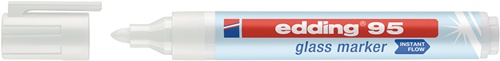 Glasmarker 95 weiß Strich-B.1,5-3mm Rundspitze EDDING