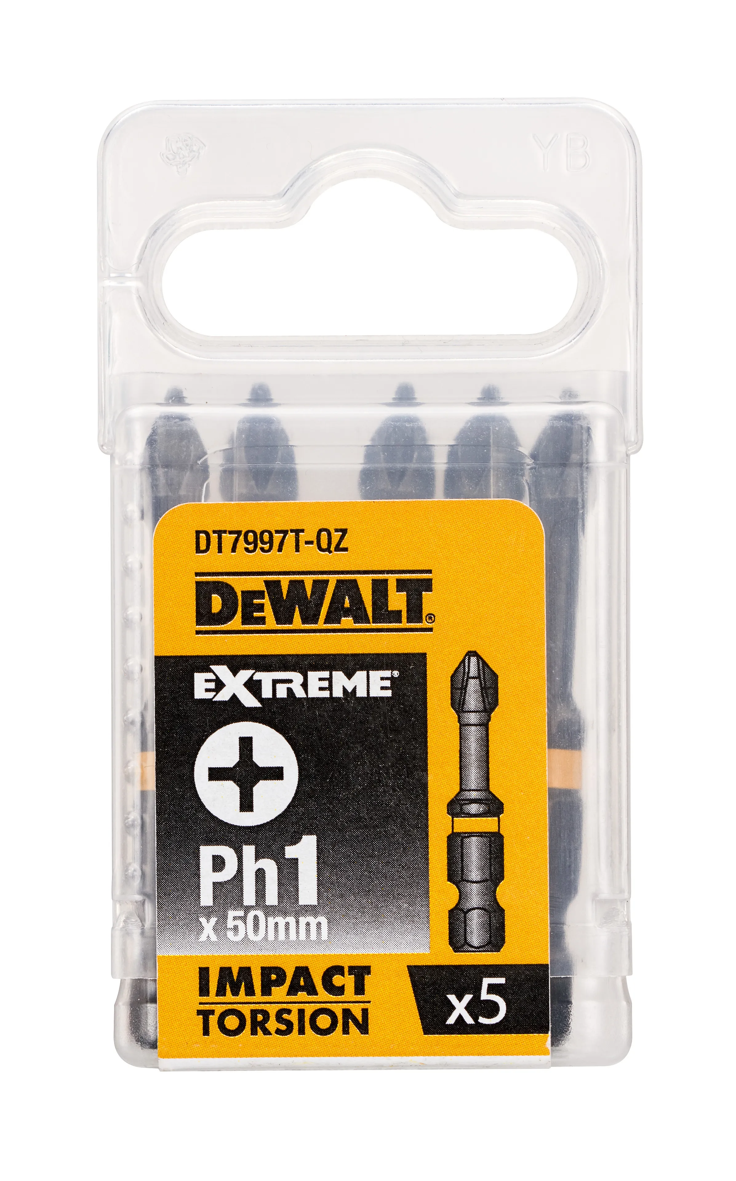 DEWALT DT7997T-QZ Torsion Bit schlagf. Ph1 50 mm 5 Stück