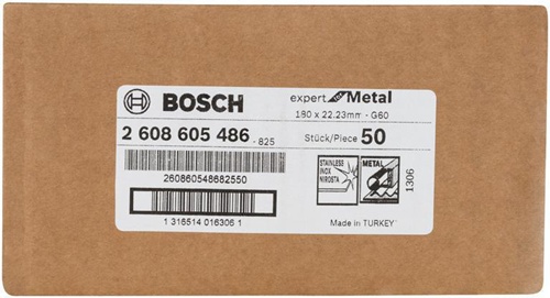 Bosch Fiberschleifscheibe EN13743 Expert for Metal D.180mm Körnung 60 Korund