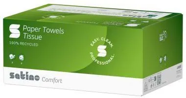 Satino Papierhandtuch Comfort 277410 25x33cm weiß 3.072 Bl./Pack.