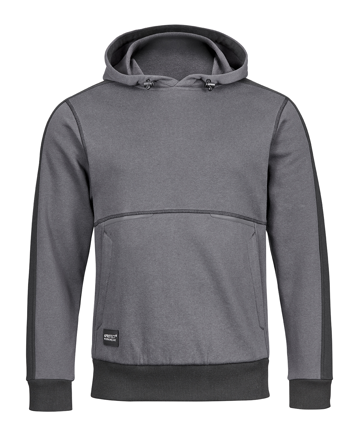 4PROTECT® Hoodie grau/schwarz