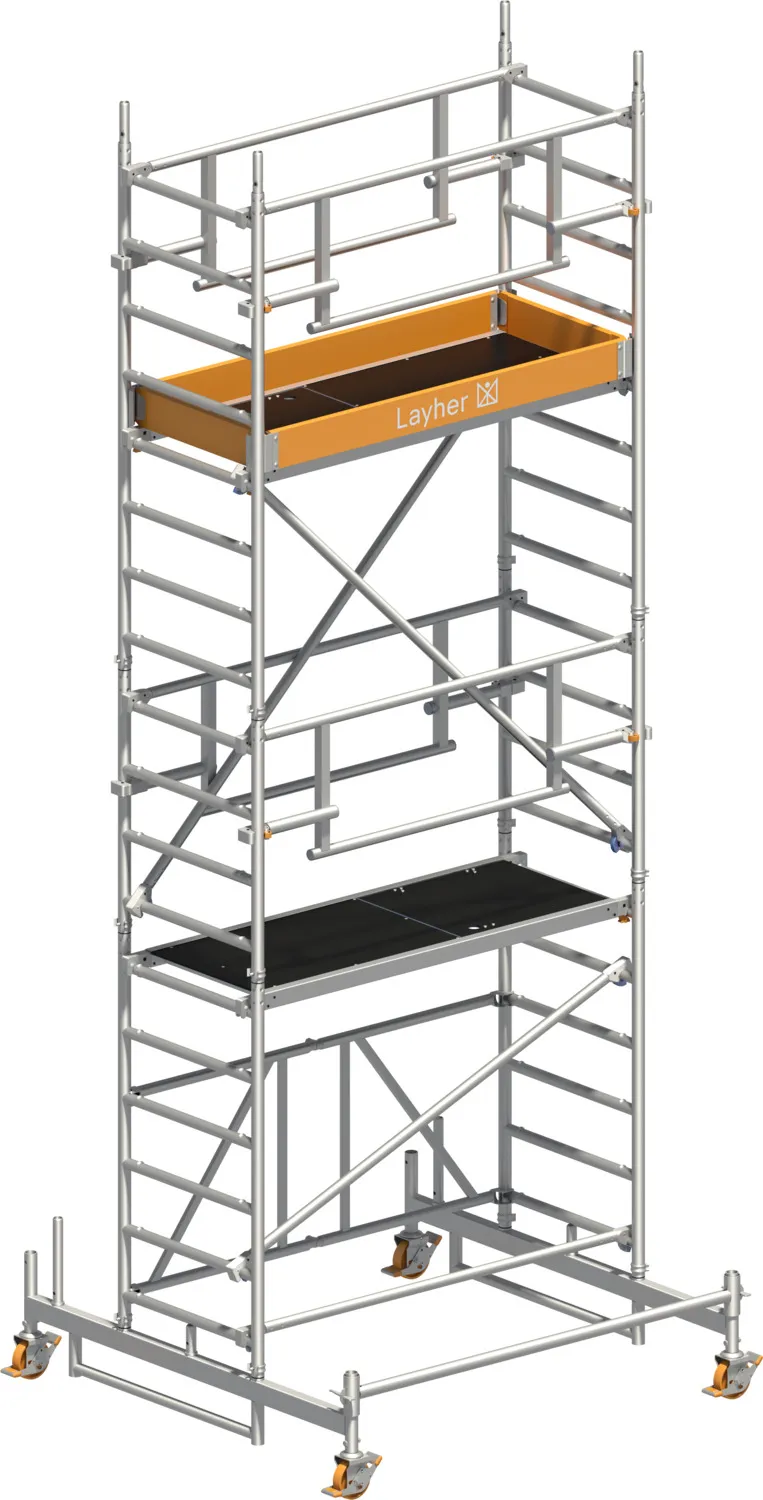 Layher Fahrgerüst Zifa P2 SAFETY PLUS mit Doppelgeländer Typ: 1426214 | SH: 3,76 m / AH: 5,76 m