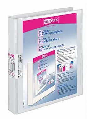 Veloflex Präsentationsringbuch VELODUR 4141190 4Ringe 60mm ws