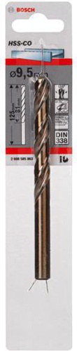 Bosch Metallbohrer HSS-Co DIN338 Arbeits-L.81mm D.9,5mm L.125mm