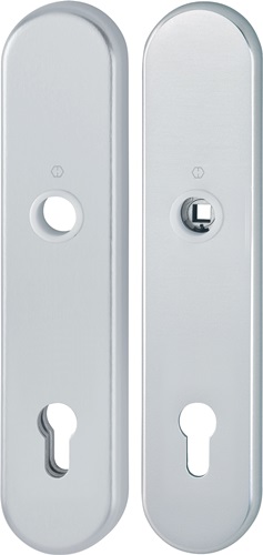 Langschildpaar F1 Alu.silberfarben F1 PZ 92mm HOPPE