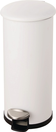 Tretabfallsammler Helit "the zinc" 30l D270xH623mm Stahl,pulv.weiß HELIT
