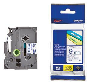 Brother Schriftbandkassette TZE223 9mmx8m laminiert bl auf ws