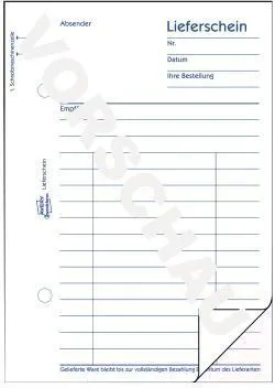 Avery Zweckform Lieferschein 724 DIN A6 2x50Blatt