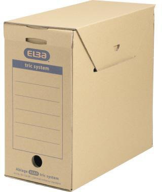 ELBA Archivbox tric system 100421091 für DIN A4 naturbraun