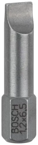 Bosch Schrauberbit Extra-Hart ISO1173 C6.3 S1,2x6,5mm L.25mm 1/4Zoll-Außen6kt 3erPack