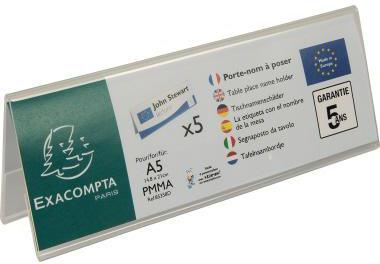 Exacompta Tischnamensschild 85358D PMMA 210x75mm 5St.