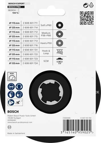 Bosch Stützteller PRO D.115mm m.Mittelstift X-LOCK SCM